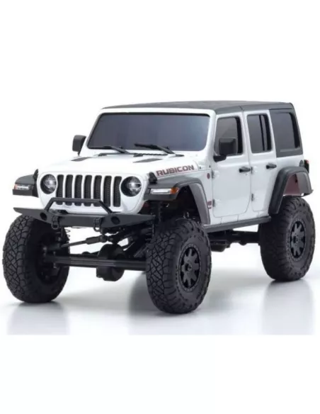 Kyosho Mini-Z 4x4 Crawler Jeep®︎ Wrangler Rubicon Bright White 1/24 ReadySet 32521W - Kyosho Mini-Z 4x4 Crawler Models