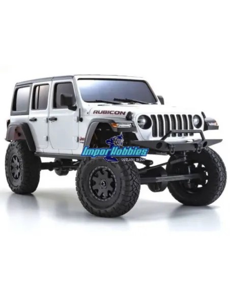 Kyosho Mini-Z 4x4 Crawler Jeep®︎ Wrangler Rubicon Blanc 1/24 ReadySet 32521W - Modèles Kyosho Mini-Z 4x4 Crawler