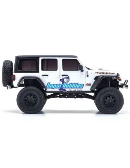Kyosho Mini-Z 4x4 Crawler Jeep®︎ Wrangler Rubicon Blanc 1/24 ReadySet 32521W - Modèles Kyosho Mini-Z 4x4 Crawler