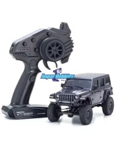 Kyosho Mini-Z 4x4 Crawler Jeep®︎ Wrangler Rubicon Granito Cristal 1/24 ReadySet 32521GM - Modelos Kyosho Mini-Z 4x4 Crawler