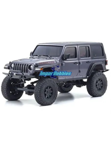 Kyosho Mini-Z 4x4 Crawler Jeep®︎ Wrangler Rubicon Granito Cristal 1/24 ReadySet 32521GM - Modelos Kyosho Mini-Z 4x4 Crawler
