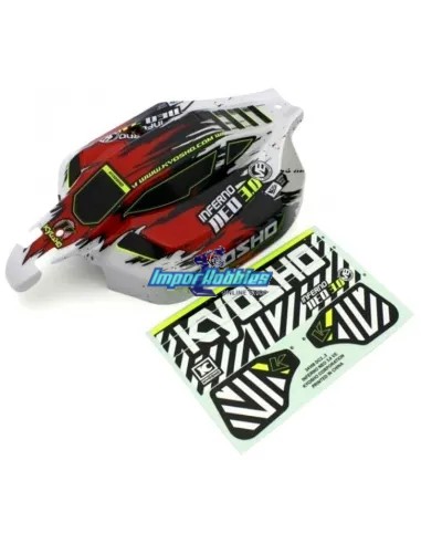 Carrocería pintada y decorada roja Kyosho Inferno Neo 3.0 VE IFB116T2 - Kyosho Inferno VE - Repuesto y opciones