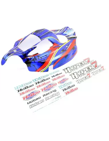 Printed Body - Blue & Stickers Hobao Hyper 7 TQ / 7.5 87605BU - Hobao Hyper 7 TQ & 7.5 Nitro