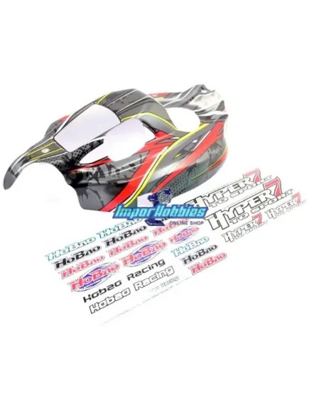 Carrocería pintada y decorada negra & adhesivos Hobao Hyper 7 TQ / 7.5 87605DG - Hobao Hyper 7 TQ & 7.5 Nitro