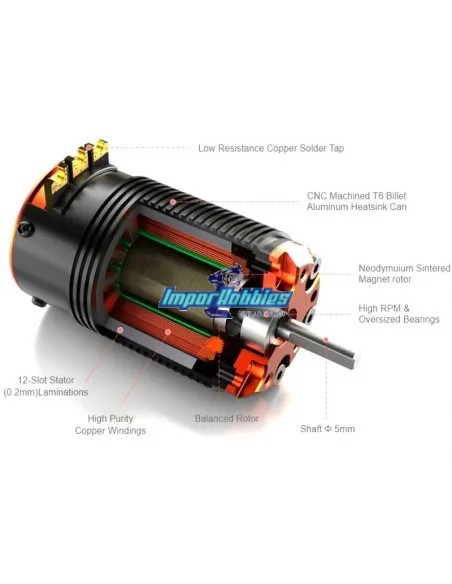 Moteur Brushless Sensored 1/8 Off-Road / Truggy SkyRC TORO X8 Pro 2350KV SK-400009-11 - Moteurs EP 1/8