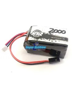 Accu life type carré RX 2000Mah 6.6V 30.9x32x56mm XTR Racing XTR-0209 - Batteries Lipo - Life pour Recepteur