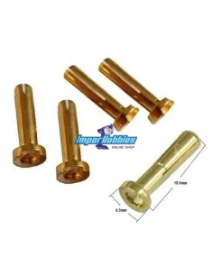 Conector banana oro 4.0mm macho - Low Profile (4 Uds.) Fussion FS-00075 - Conectores RC
