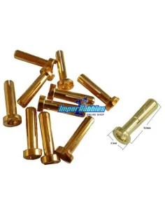 Conector banana oro 4.0mm macho - Low Profile (10 Uds.) Fussion FS-00076 - Conectores RC