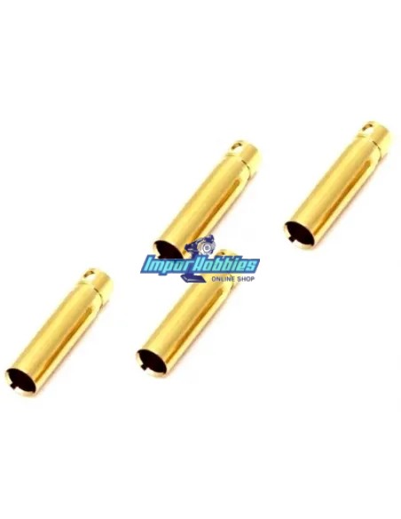 Connecteur banane or 4.0mm femelle (4 U.) Fussion FS-00074 - Connecteurs R/C