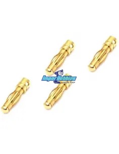 Gold Banana Plug - 4.0mm Male (4 U.) Fussion FS-00073 - R/C Plugs