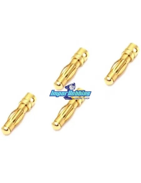 Connecteur banane or 4.0mm mâle (4 U.) Fussion FS-00073 - Connecteurs R/C