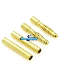 Gold Banana Plug - 2.0mm Male / Female (2 Pairs) Fussion FS-00070 - Conectores RC