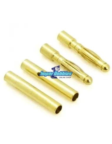 Connecteur banane or 2.0mm mâle - et femelle (2 paires) Fussion FS-00070 - Connecteurs R/C