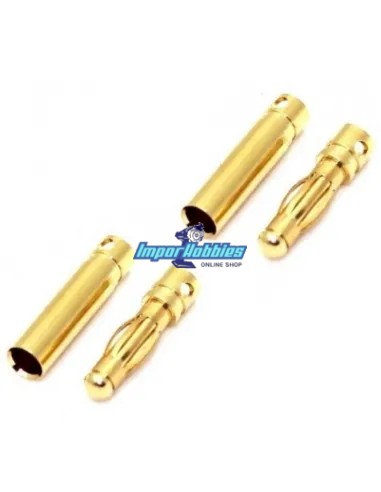 Connecteur banane or 4.0mm mâle - et femelle (2 paires) Fussion FS-00072 - Connecteurs R/C