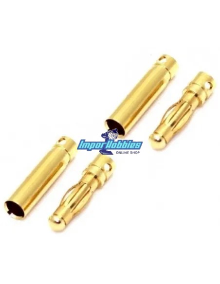 Connecteur banane or 4.0mm mâle - et femelle (2 paires) Fussion FS-00072 - Connecteurs R/C