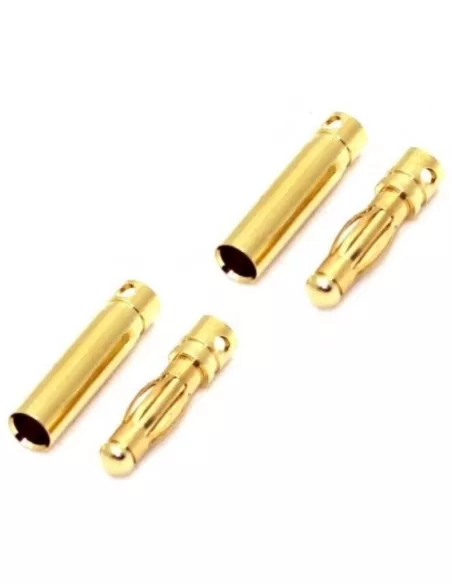 Gold Banana Plug - 4.0mm Male / Female (2 Pairs) Fussion FS-00072 - R/C Plugs