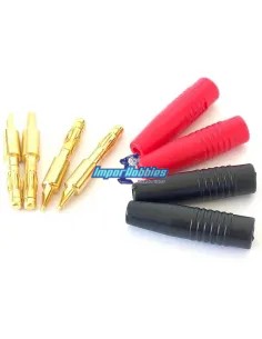 Gold Banana Plug With Protection - 4.0mm (2 Pairs) Fussion FS-00071 - R/C Plugs