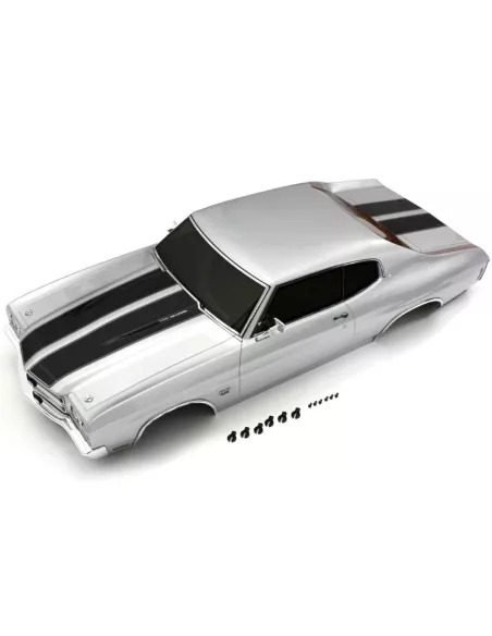 Completed Body Set - Silver Decoration 1/10 Scale Kyosho Fazer Chevy® Chevelle® SS™ FAB702S - Kyosho Fazer MK2 FZ02L - Spare Par
