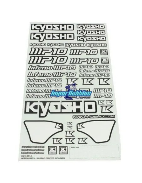 Adhesivos de carrocería blancos Kyosho Inferno MP10 IFD411 - Kyosho Inferno MP10 - MP10 TKI2 Nitro Kit - Repuesto y opciones