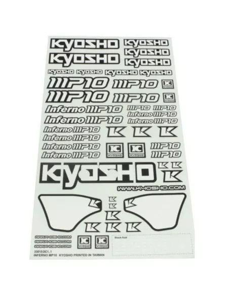 White Decal Sheet Kyosho Inferno MP10 IFD411 - Kyosho Inferno MP10 - MP10 TKI2 Nitro Kit - Spare Parts & Option Parts