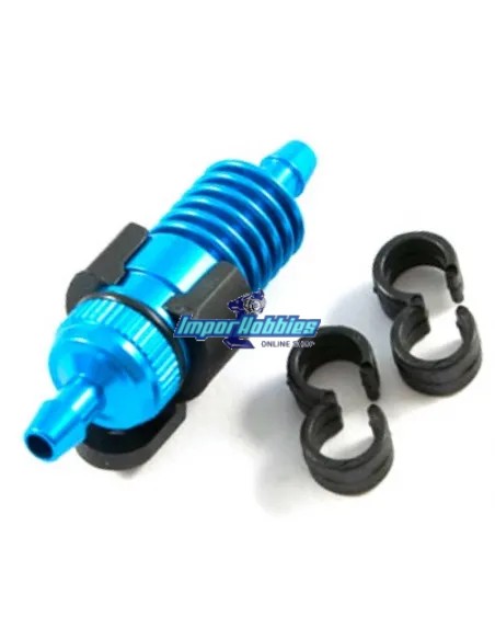 Filtro de combustible azul & soporte Escala 1/10 - 1/8 Fussion FS-EG012 - Filtro y tubo de combustible