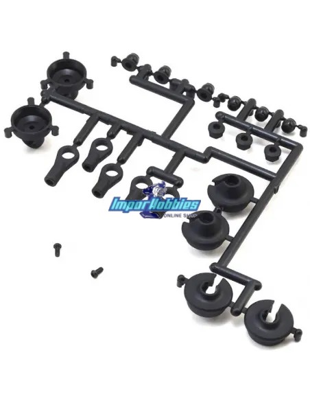 Pieces plastique amortisseurs Kyosho Ultima RB6 / RB6.6 / RB7 / RT6 / SC6 & Lazer ZX6 / ZX7 UM753-1B - Kyosho Ultima SC6 - Pièce