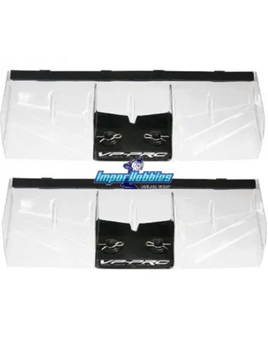 Alerón lexan transparente 1/8 Buggy (2 Uds.) VP-Pro WN-007-C - Alerones y arandelas de alerón 1/8 Scale