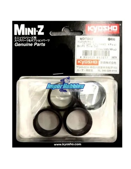 Neumáticos Kyosho Mini-Z AWD Drift 11mm anchos (4 Uds.) MDT002 - Neumáticos Kyosho Mini-Z MR-03 / AWD / RWD & FWD