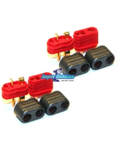 Connecteur T-Dean avec capuchon mâle - femelle (2 U.) Fussion FS-00006 - Connecteurs R/C