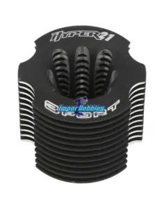 Cylinder Head - Black Hobao Hyper 21 3 Port & Cops 21 3 Port 21046 - Hobao - Hyper - Nitro Engine Spare Parts