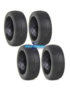 Pneus AKA Double Down Medium Long Wear (4 U.) sans jantes ni inserts 14019ZXT - Pneus AKA Race - 1/8Th Buggy