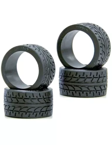 Tire Set Kyosho Mini-Z Racing Radial 11mm Wide 10 Shore (4 U.) MZW38-10 - Tires - Kyosho Mini-Z MR-03 / AWD / RWD & FWD