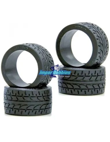 Pneus Kyosho Mini-Z Racing Radial 11mm Larges 20 Shore (4 U.) MZW38-20 - Pneus Kyosho Mini-Z MR-03 / AWD / RWD & FWD