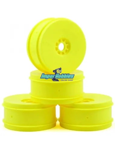 Jantes jaunes AKA EVO 1/8 Buggy Hex 17mm (4 U.) 24003Y - Jantes et inserts 1/8Th Buggy