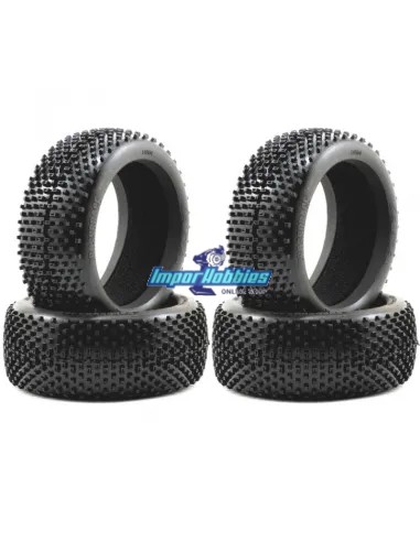 Ruedas AKA Cross Brace Medium Long Wear (4 Uds.) Solo Goma 14004ZXT - Ruedas AKA Race 1/8 Buggy