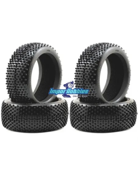 Pneus AKA Cross Brace Medium Long Wear (4 U.) sans jantes ni inserts 14004ZXT - Pneus AKA Race - 1/8Th Buggy