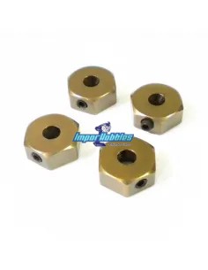 Hexágonos aluminio -1mm (4 Uds.) KM Racing HK-1 / Kyosho V-One HK408A - KM H-K1