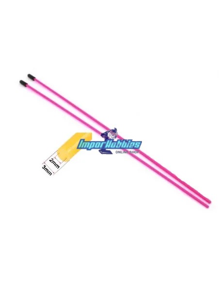 Tubes de protection de câble d'antenne de récepteur 30cm avec bouchon - Rose Fluo (2 U.) Fussion FS-WZ003 - Recepteurs pour emet