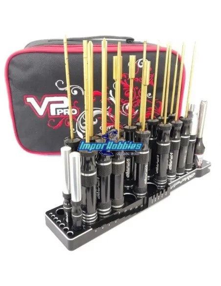 Kit d'outils - 20 outils + base en aluminium et valise VP-Pro RS-619 - Outils VP-Pro Racing