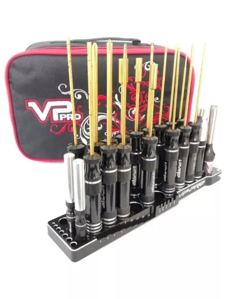 Tool Kit - 20 Tools + aluminum base & transport bag VP-Pro RS-619 - VP-Pro Racing Tools