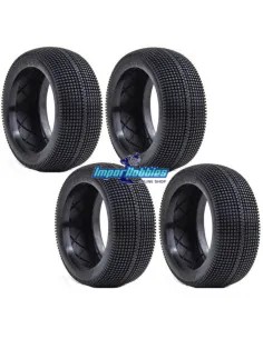 Ruedas AKA Zipps Super Soft Long Wear (4 Uds.) Solo Goma 14020QXT - Ruedas AKA Race 1/8 Buggy