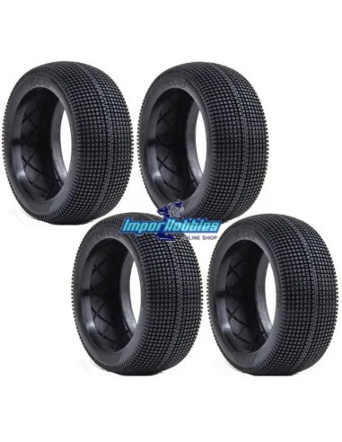 Ruedas AKA Zipps Super Soft Long Wear (4 Uds.) Solo Goma 14020QXT - Ruedas AKA Race 1/8 Buggy