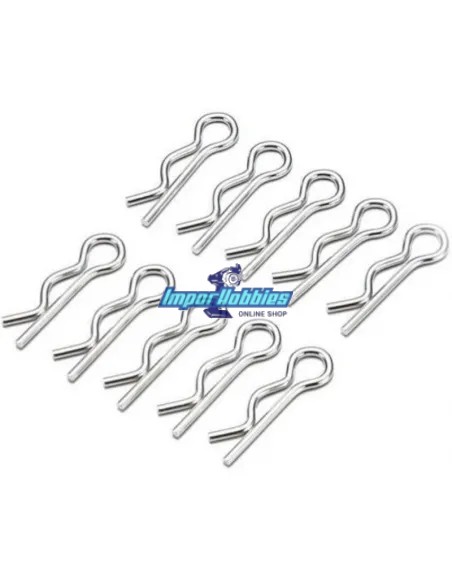 Clips de carrocería universal 1.6mm escala 1/8 - FM29 (10 Uds.) Kyosho 97002 - Clips de carrocería