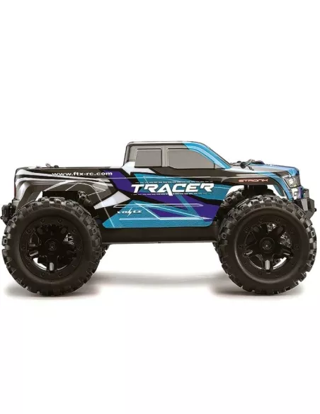 FTX Tracer Monster Truck 1/16 4x4 Brushed 2.4Ghz Blue RTR With LED Lights FTX5576B - RC Cars 1/16 Scale