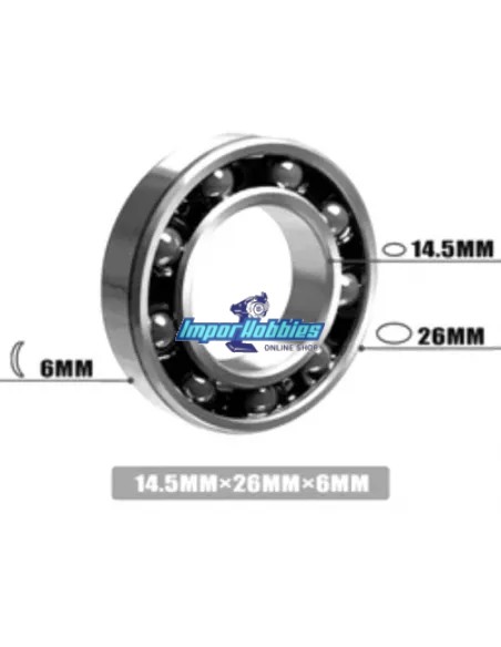 Roulement moteur arrière Hybrid Ceramic 14.5x26x6mm Fussion FS-BE025-C - Roulements pour moteurs Nitro / GP