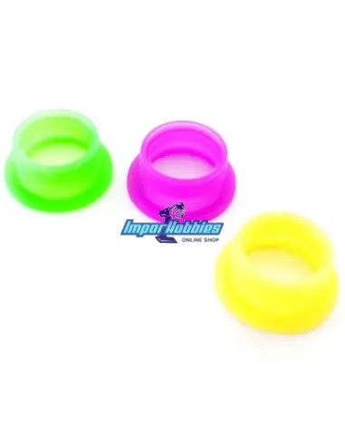 Junta escape silicona fluorescente universal (3 Uds.) motores .21 / .25 / .28 Hobbytech HT-501158 - Juntas y muelles de escape R