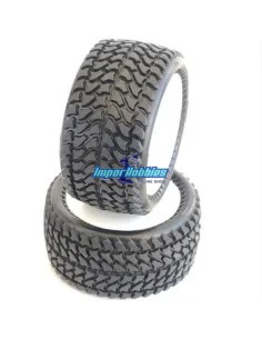 Ruedas traseras Rally Mixtas para 1/10 Buggy (2 Uds.) Hobbytech Survolt / Revolt / BXR S1 HT-432 - Ruedas 1/10 Buggy montadas y 