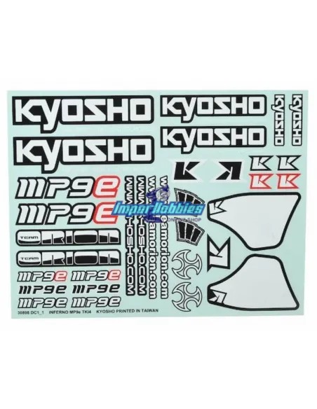 Adhesivos de carrocería Kyosho Inferno MP9e TKI4 IFD502 - Kyosho Inferno MP9e Kit - Repuesto y opciones