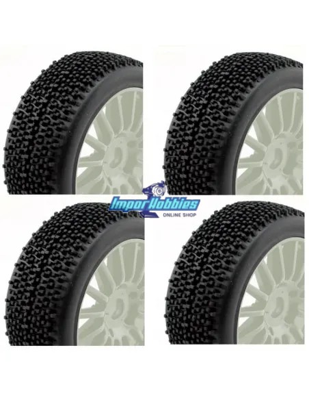 Ruedas Hobbytech ROCKET en llanta blanca 1/8 Buggy (4 Uds.) HT443 - Ruedas Hobbytech 1/8 Buggy