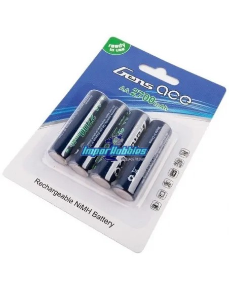 Batterie AA 2700Mah NiMh Haute Capacité (4 U.) Gens Ace GE2-2700AA - Piles / Batteries / Elements AA - AAA